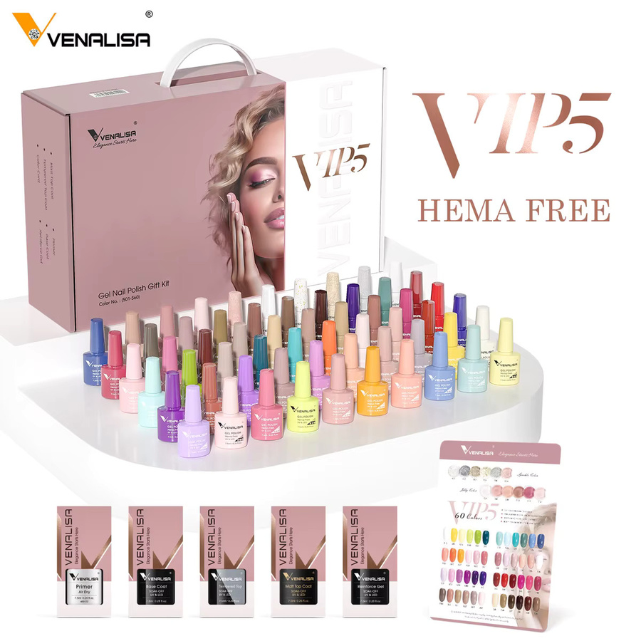 Venalisa Nagel-Gel-Nagellack, Pink Nude, schimmernd - Bild 2