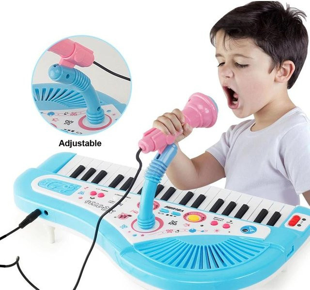 Yiran toy Musikalisches Kinderklavier, Elektronische Tastatur, Blau, ab 14 Jahre - Bild 1