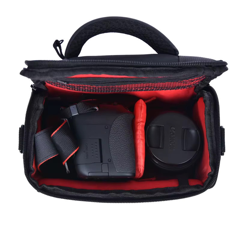 Fosoto Professionelle DSLR Fotokamera Tasche Wasserdichte Schultertasche in Schwarz für Canon Nikon Sony und Powershot HS - Bild 3