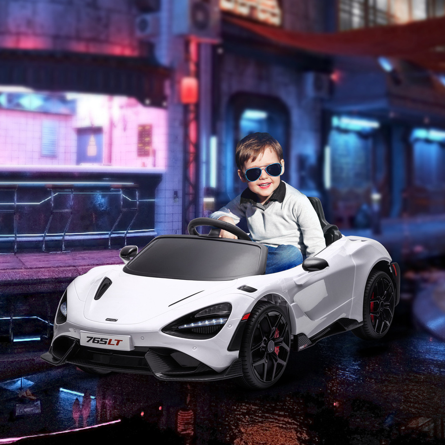AIYAPLAY McLaren 765LT Kinder Elektroauto mit Licht und Sound Weiß - Bild 2