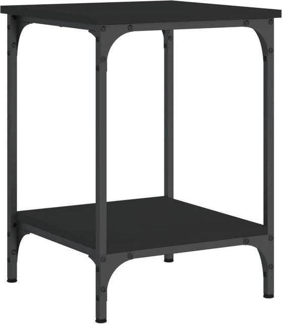 vidaXL Couchtisch Schwarz aus Holzwerkstoff und Eisen, B/T/H: 40 x 40 x 55 cm - Bild 1