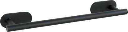 WENKO Badetuchstange Turbo-Loc Orea aus Edelstahl in Schwarz Matt, Breite: 40 cm, Höhe: 4,5 cm - Bild 1