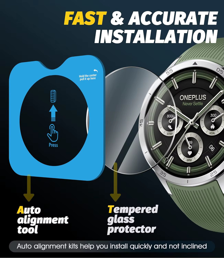 OnePlus Displayschutz Glas, OnePlus Watch 3 - Bild 4