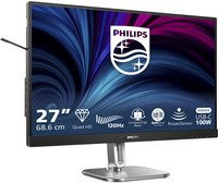 Philips LED-Monitor 27 Zoll mit QHD 1440p Auflösung, IPS-Panel, USB-C und DisplayPort in Schwarz, Silber und Grau - Bild 1