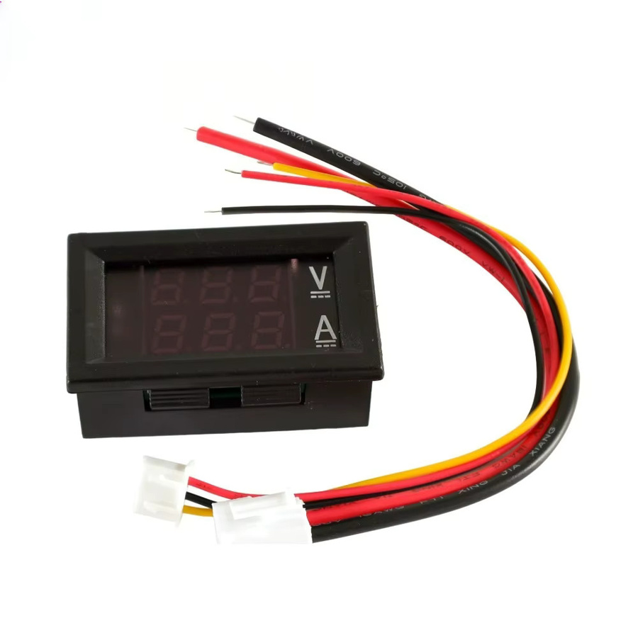 Digitales Voltmeter Amperemeter DSN-VC288 mit 0,28 Zoll LED-Anzeige und LM2596 Buck-Konverter-Modul in Rot-Blau-Schwarz - Bild 3