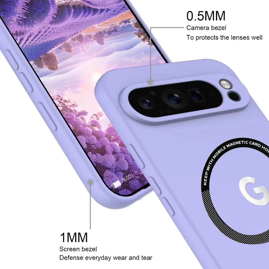 MagSafe magnetische Silikon-Handyhülle für Google Pixel 10 9 Pro XL 8 7 6 A in Purple - Bild 4