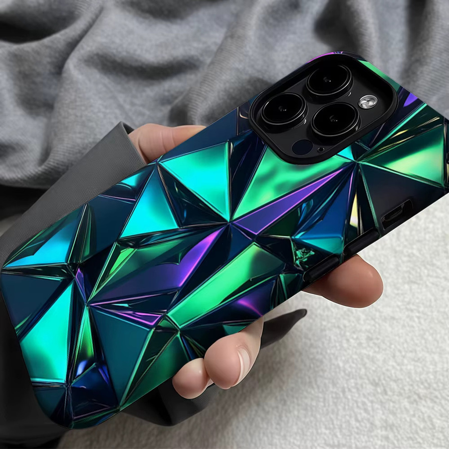 Potdemiel Magnetische Handyhülle mit schillernden Kristallscheinen für iPhone 17 16 15 Pro Max Plus, Mehrfarbig - Bild 6