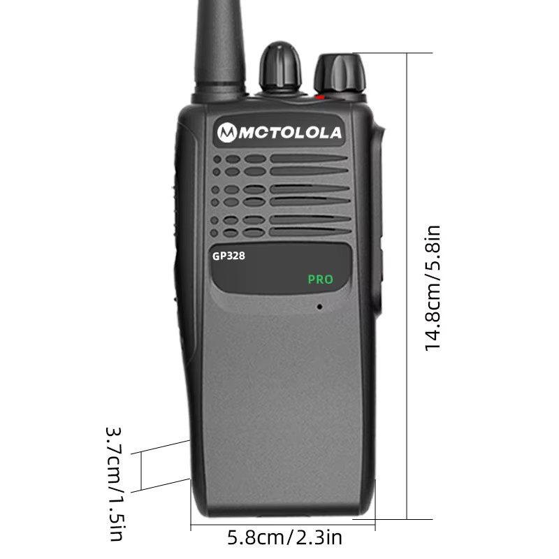 Motorola GP-328 explosionsgeschütztes Walkie-Talkie in Schwarz mit 10W Leistung und 600mAh Hochleistungsakku für industrielle Anwendungen - Bild 3