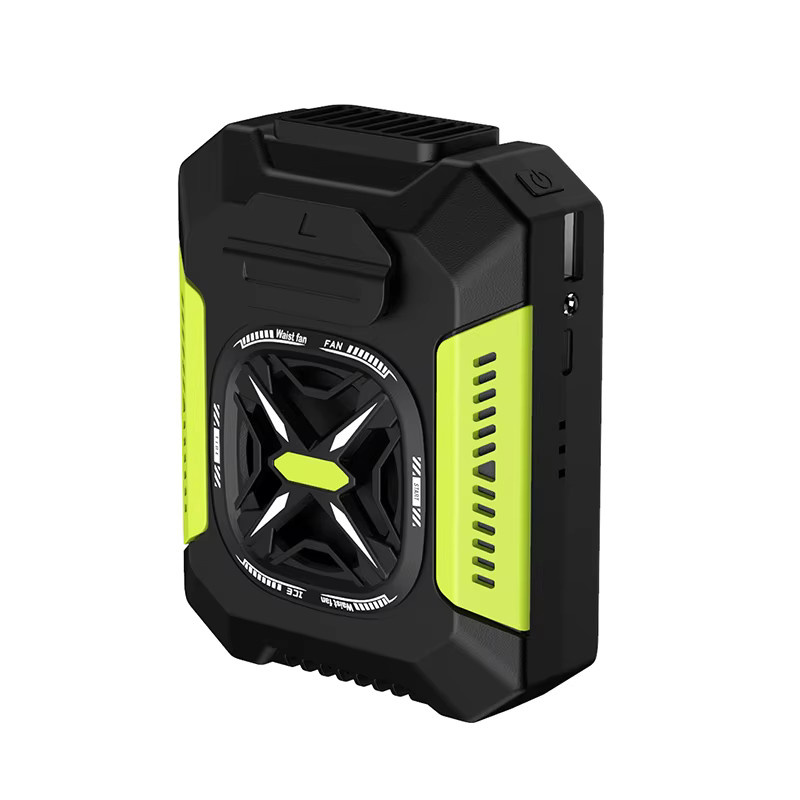 Tragbarer Mini-Hüftclip-Ventilator von ragee mit LED-Licht und Powerbank Funktion, USB-Akku-Luftkühler für Outdoor und Camping in Orange oder Schwarz - Bild 7