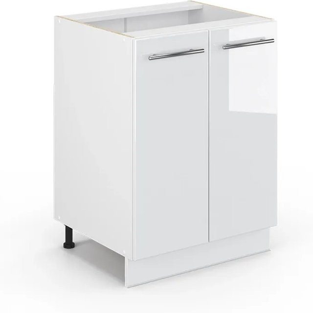 Vicco Midischrank Fame-Line Weiß Hochglanz mit Soft-Close-Türen, B/H: 60 x 82 cm - Bild 1