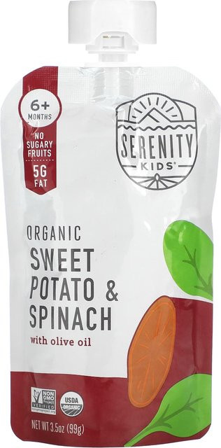 Serenity Kids Bio Süßkartoffel & Spinat mit Olivenöl 99 g - Bild 1