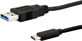 E+P Elektrik USB 3.1 Verbindungskabel USB-A auf USB-C in Schwarz, Länge: 1,5 m - Bild 1