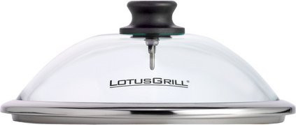 LotusGrill Glashaube S Deckel aus Glas und Edelstahl, transparent, B: 29,5 cm, H: 12,0 cm - Bild 1