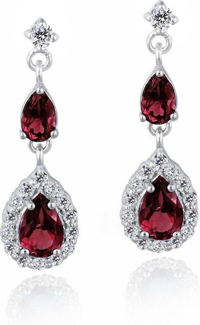YIRAN Jewelry Lange Ohrringe, 925 Silber, Zirkonia, Kristall, Damen - Bild 1