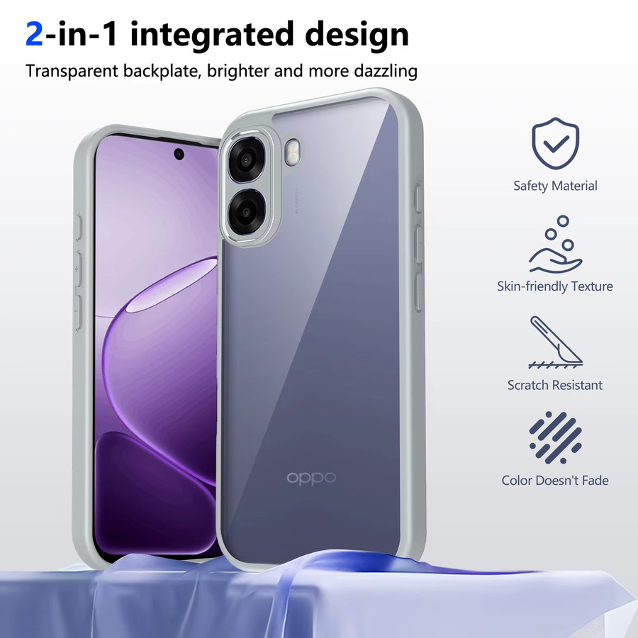 EUCAGR Silikon Bumper Schutzhülle für Oppo A6X CPH2819 CPH2823 in Purple, Matte Back Cover Case für 4G und 5G Modelle - Bild 2