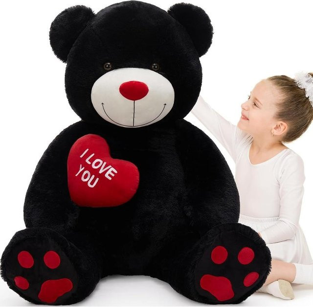 Wucifang Bags Riesen Schwarzer Teddybär, Stofftier Plüschtier, beige, ab 3 Jahren - Bild 1