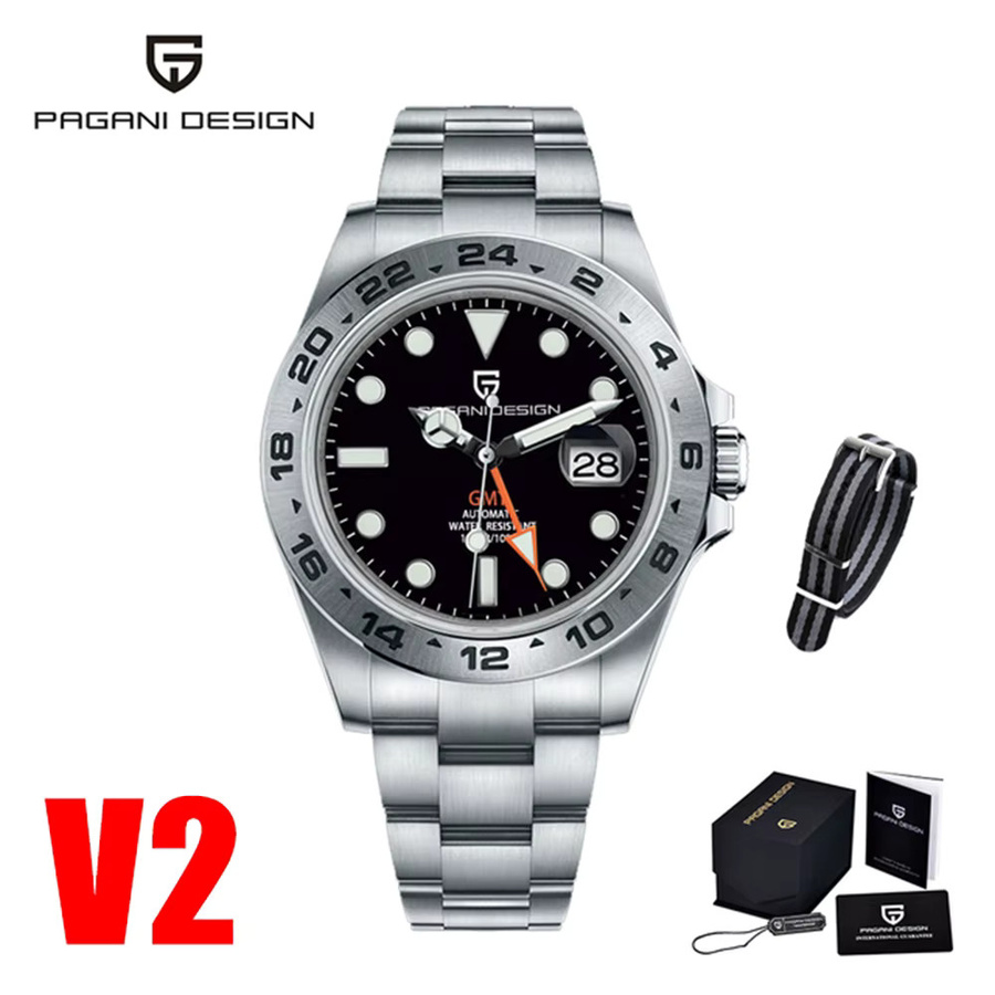 PAGANI DESIGN Armbanduhr GMT, Automatik, Edelstahl, Herren - Bild 2
