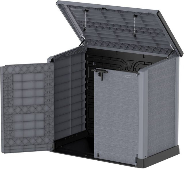 VCM StoreAway Mülltonnenbox für 2 Tonnen aus Kunststoff in Grau, B/H/L: 145 x 125 x 83 cm - Bild 1
