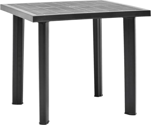 vidaXL Gartentisch aus Kunststoff in Anthrazit, B/T/H: 80 x 75 x 72 cm - Bild 1