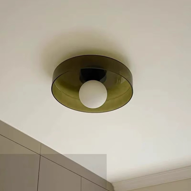 CETANT Vintage LED Deckenleuchte aus Glas in Weiß mit Milchweißem Globus für Flur, Balkon und Eingangsbereich - Bild 2