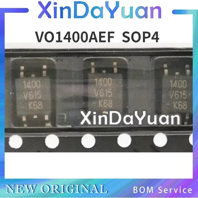 10 Stück Chiptowin VO1400AEF Optokoppler SOP-4 in Schwarz - Bild 1