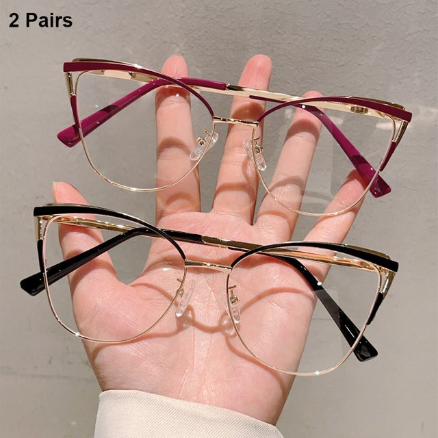 KAMMPT Korrektionsbrille Cat Eye, Damen, Vollrand, transparent, Blaulichtfilter - Bild 1