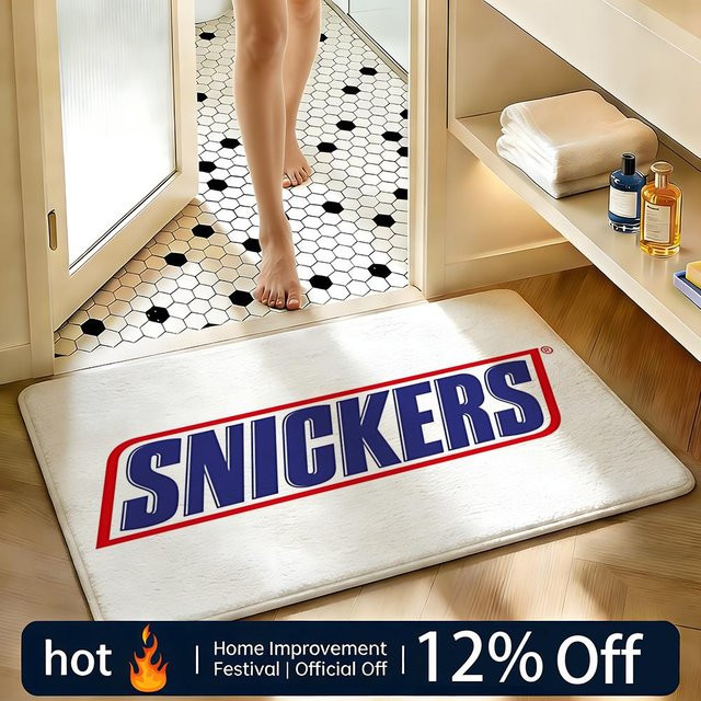 S-Snickers Fußmatte Soft Drift in Weiß, weich und rutschfest, B/T: 60 x 40 cm - Bild 1