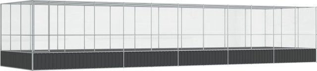 Voliere mit Anbau von VD Home Furnishing in Silber aus Stahl, B/T/H: 1139 x 307 x 212 cm - Bild 1