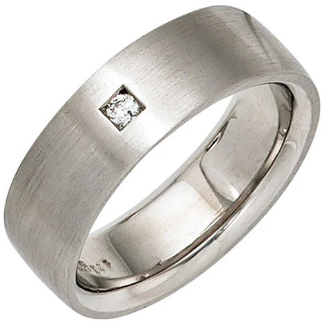 Colfem Ring 925 Silber, Diamant, Brillant, Damen, Ringgröße 50 - Bild 1
