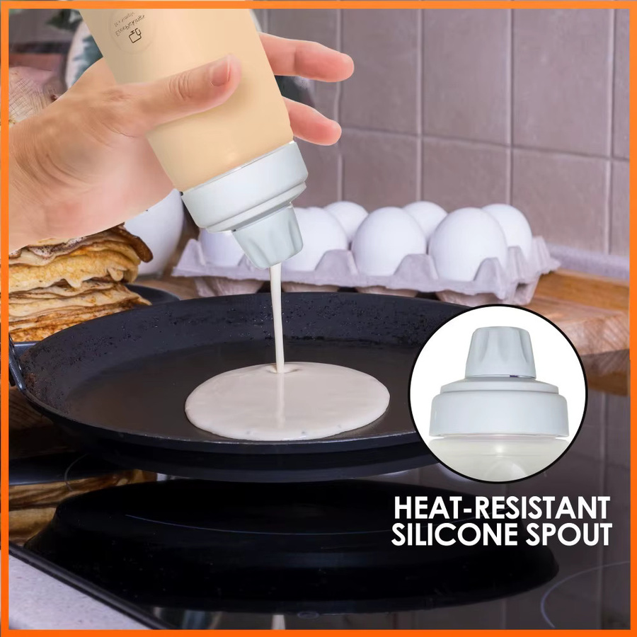 XMSJ Waffelteigspender und Teigmischflasche mit 1000 ml Fassungsvermögen für Pfannkuchen und Kuchenteig - Bild 4
