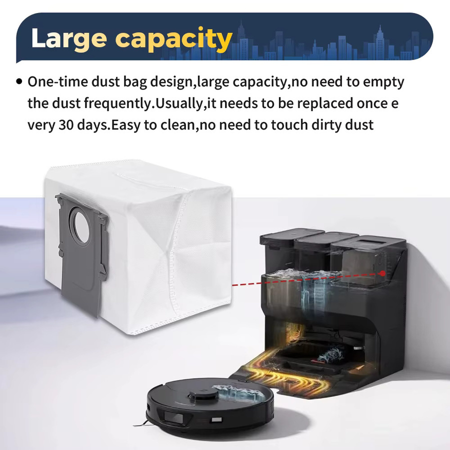 Roborock Staubbeutel in Weiß für Q8 Max, Q7 Max, Q5 Pro, S8, S7 und S8 Pro Ultra Modelle - Bild 3