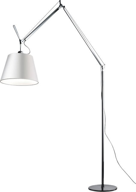 Artemide Tolomeo Mega 36 Terra LED-Stehleuchte in Silber und Weiß aus Aluminium mit dimmbarer Warmweiß-Beleuchtung (2700K) - Bild 1