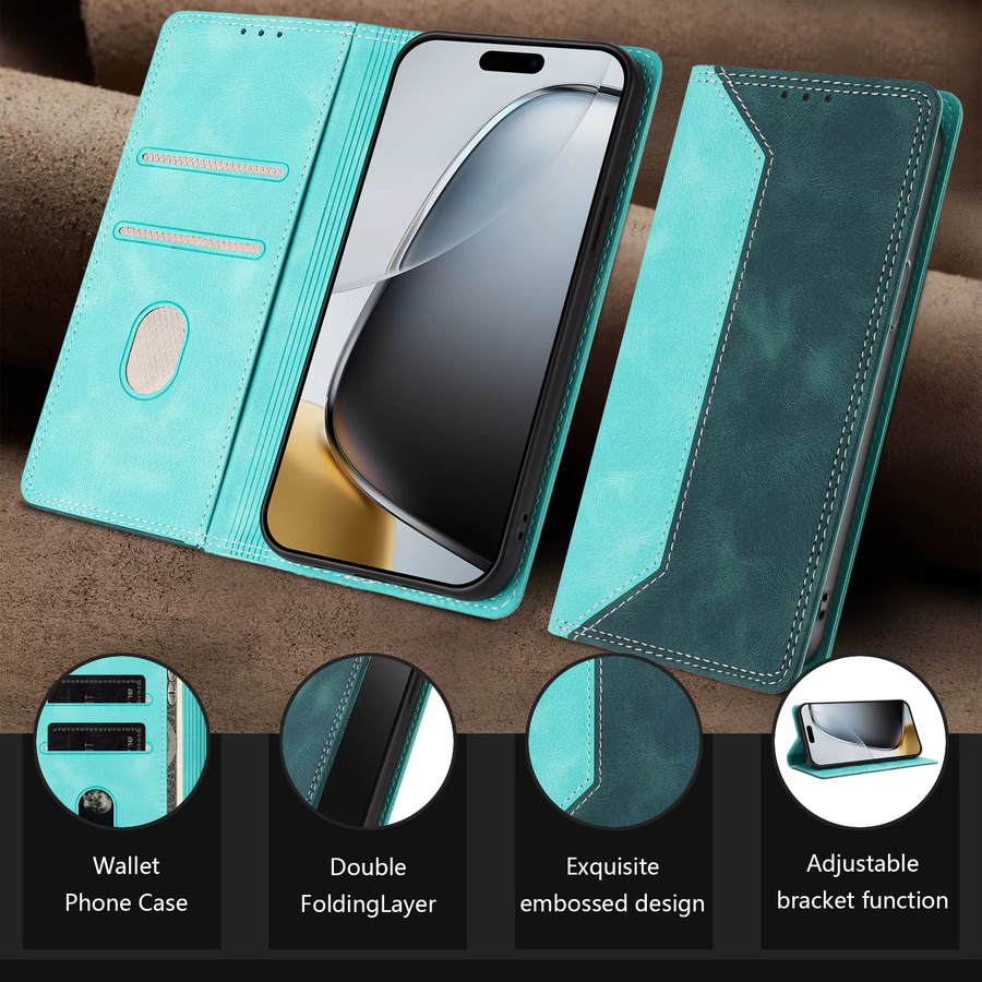 Magnetische Leder-Brieftaschenhülle für Google Pixel 10 9 9A 8 8A 7 7A 6 6A 5 5A 4A 5G Pro XL, Stoßfeste Flip-Telefonabdeckung mit RFID-Schutz, Farbe: Pink - Bild 2