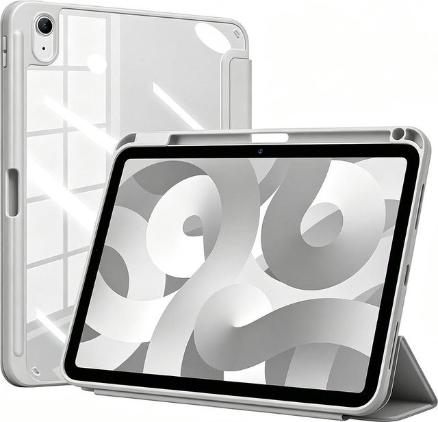 Magnetische Schutzhülle für Apple iPad 10. und 11. Generation 10,9 und 11 Zoll mit Dreifach-Flip-Ständer und Smart Cover Funktion in Weiß - Bild 1