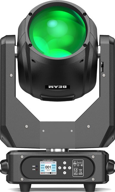 U'King 280W 10R Beam Moving Head Bühnenlicht mit DMX512, 14 Farben, 14 Gobos, 2 Prismen und Regenbogeneffekt in Schwarz - Bild 1