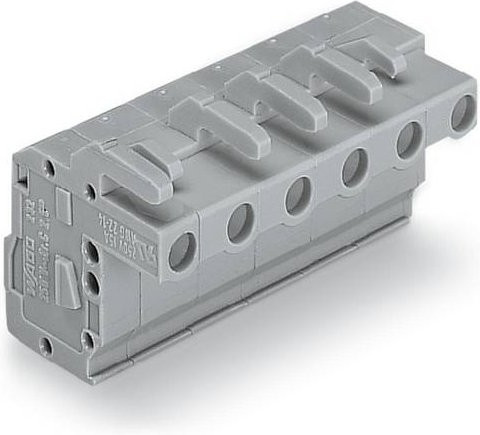 WAGO Buchsengehäuse-Kabel 732 mit 12 Polen, Rastermaß 7,50 mm, Farbe: Grau, 25 Stück - Bild 1
