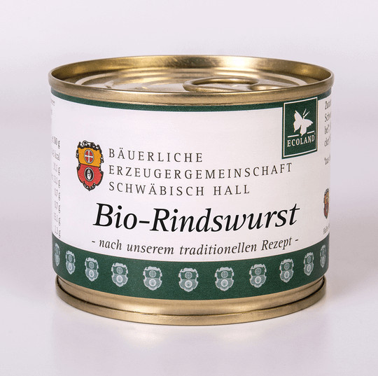Bäuerliche Erzeugergemeinschaft Schwäbisch Hall Bio-Rindswurst 200 g - Bild 1