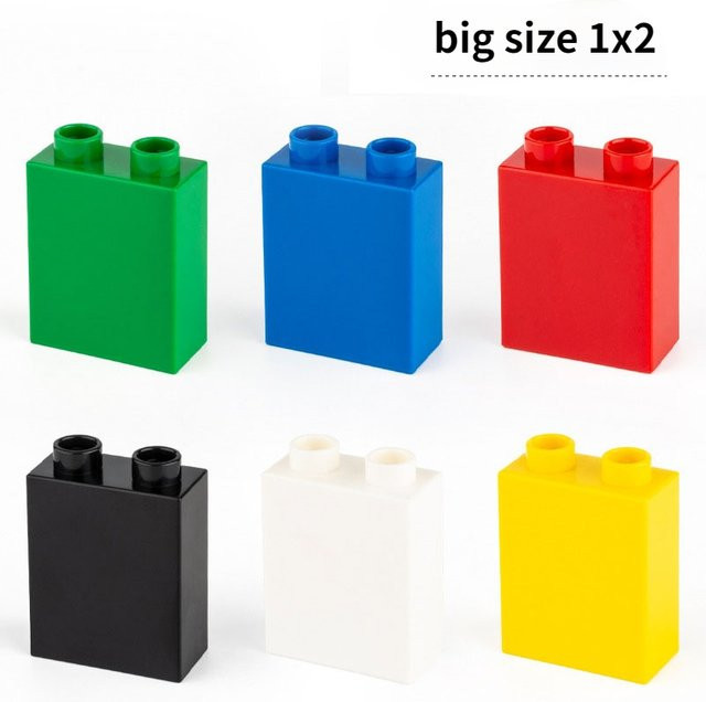 TUTU&LALA Hohe Ziegel 1x2 Bausteine Bunt 10-teiliges Set - Bild 1