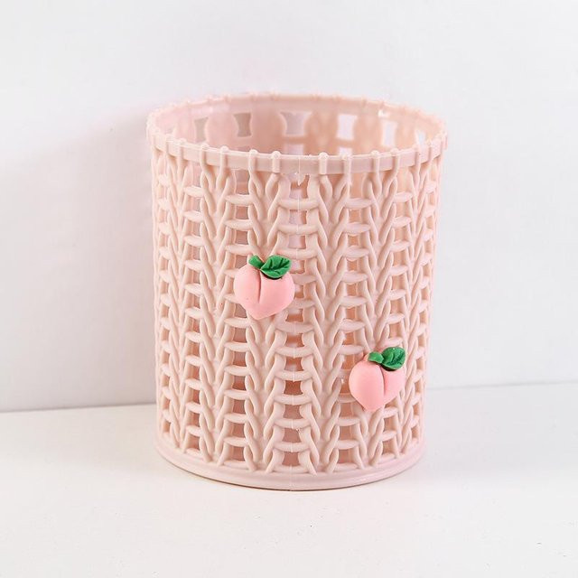 NATAWA Desktop-Organizer in Pink mit kreativem Ranken-Design aus Kunststoff für Stifte und Make-up-Pinsel - Bild 1