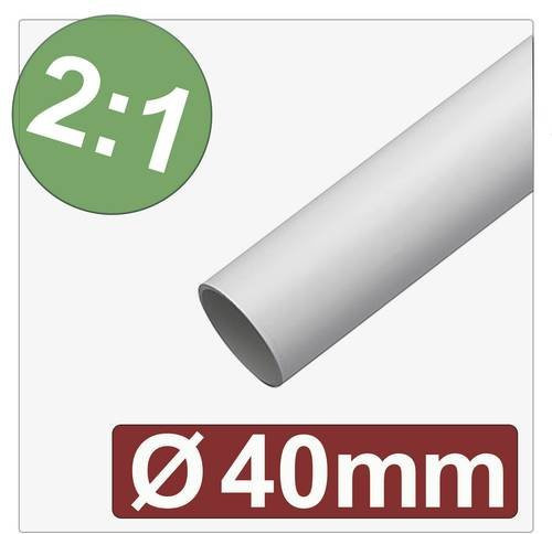 Quadrios Schrumpfschlauch ohne Kleber Weiß Durchmesser: 40 mm, 20 mm Schrumpfrate 2:1 Meterware - Bild 1