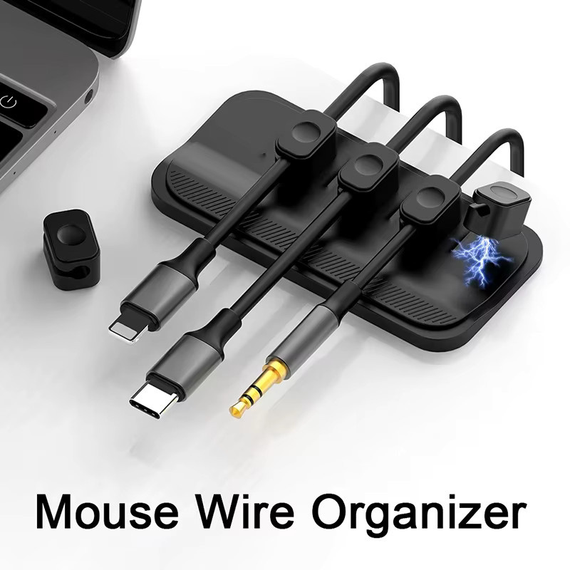 Mrgabwte Magnetische Kabelhalter Clips in Blau für Schreibtisch und Office zur Kabelorganisation von Maus und Tastatur - Bild 2