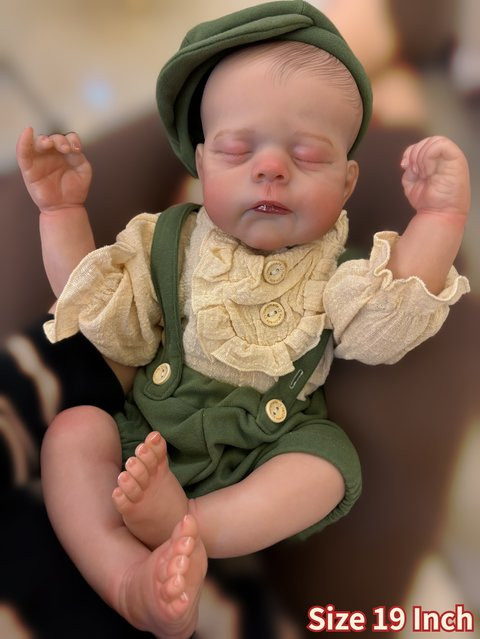 Eric Bebe Reborn Puppe, handgemachte Neugeborene Babypuppe, Bunt / Mehrfarbig - Bild 1