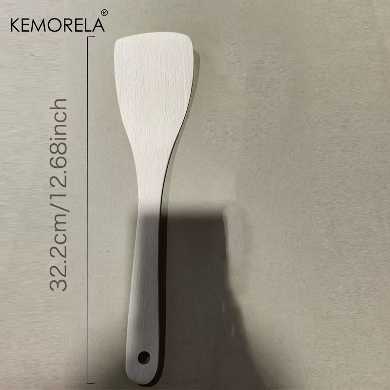 KEMORELA Holzspatel aus Holz in Braun, hitzebeständig und antihaftbeschichtet für Kochen, Grillen und Backen - Bild 5