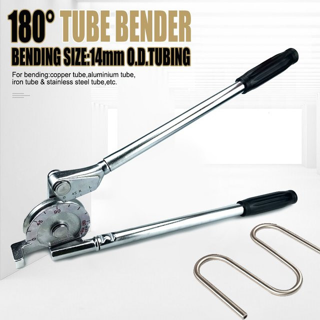 QDS Manueller Rohrbieger für 14 mm Außendurchmesser, 0–180 Grad, Farbe: Silber - Bild 1