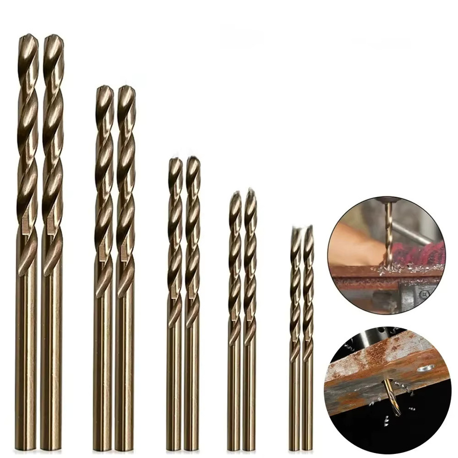Vibratite HSS M35 Kobalt Bohrer Set für Edelstahl in Gold, Durchmesser: 1 mm bis 5 mm - Bild 1