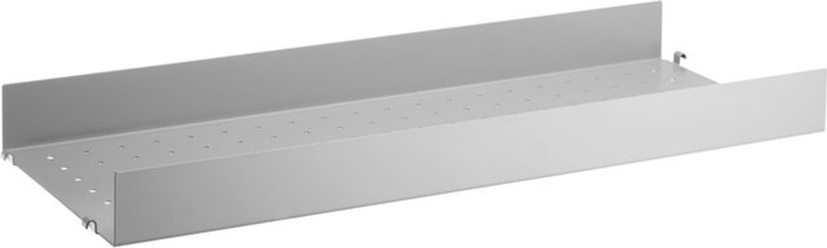 String Furniture Regalboden aus Metall in Grau mit hoher Kante, B: 78 cm, T: 30 cm - Bild 2