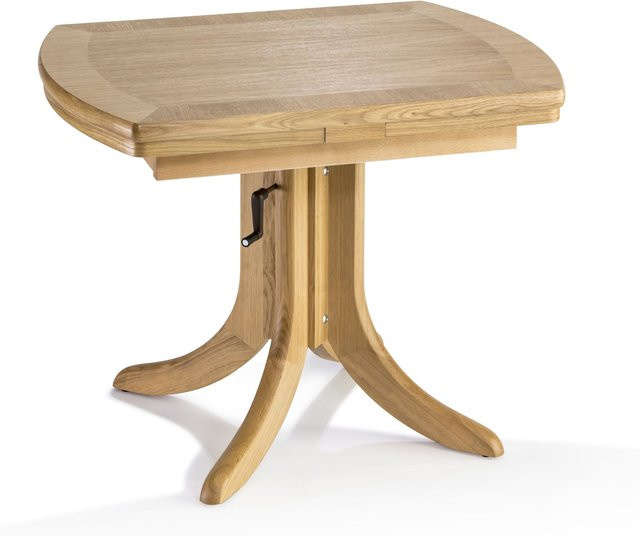 HASSE Couchtisch aus Eiche Massiv in Braun, höhenverstellbar und ausziehbar, rechteckig, B/T/H: 108 x 60 x 45 cm - Bild 1
