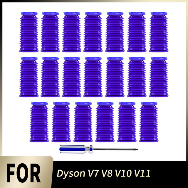 Dyson Ersatz Rollenschlauch in Blau für V7 V8 V10 V11 Staubsauger mit weicher Düse und Gummischlauch - Bild 1
