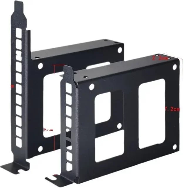 FTBTOC Mechanische SSD-Halterung für 2,5 Zoll Festplatten und Grafikkarte im Computergehäuse, Schwarz - Bild 1