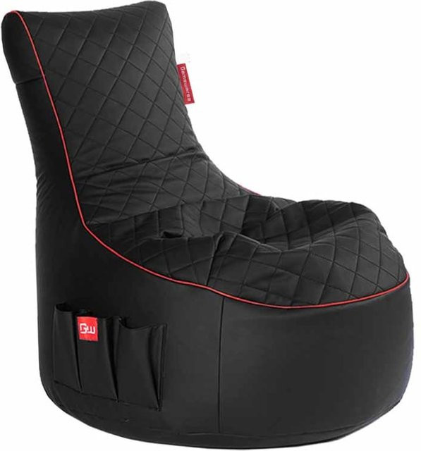 Gamewarez Gaming Sitzsack Classic Crimson Hurricane aus Kunstleder in Schwarz/Rot - Bild 1